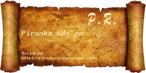 Piroska Róza névjegykártya