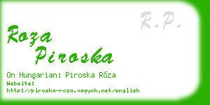 roza piroska business card